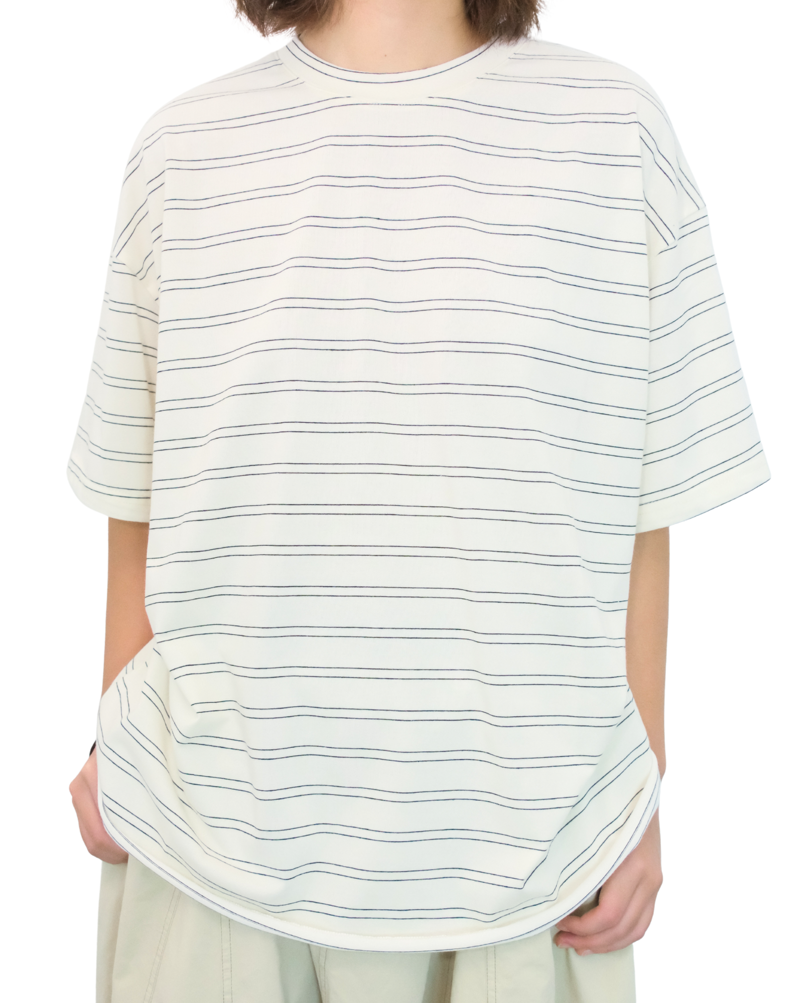 First Frame Stripes Tee — Navy / Cream