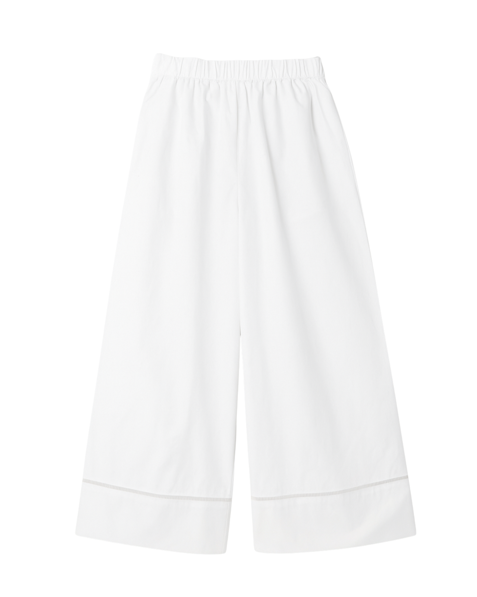 Classic Relaxed Wide-Leg Trousers — White