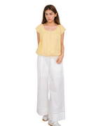 Classic Relaxed Wide-Leg Trousers — White